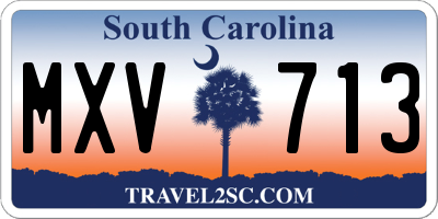 SC license plate MXV713