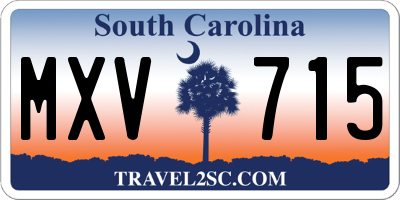 SC license plate MXV715