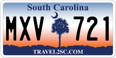 SC license plate MXV721