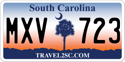 SC license plate MXV723