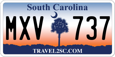 SC license plate MXV737