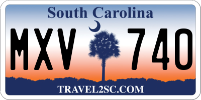SC license plate MXV740