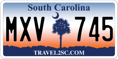 SC license plate MXV745
