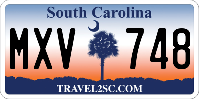SC license plate MXV748