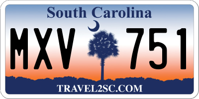 SC license plate MXV751