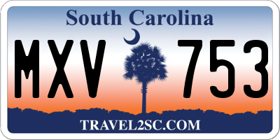 SC license plate MXV753