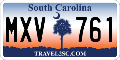 SC license plate MXV761