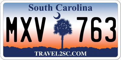 SC license plate MXV763