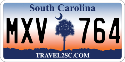 SC license plate MXV764