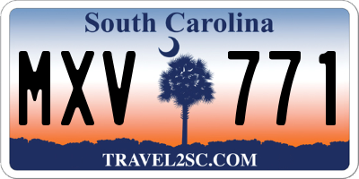 SC license plate MXV771