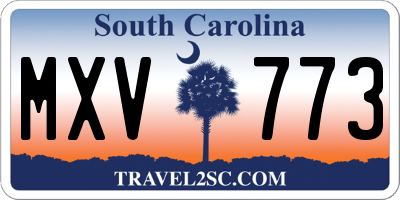 SC license plate MXV773
