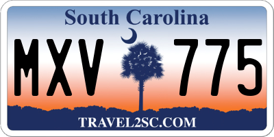 SC license plate MXV775