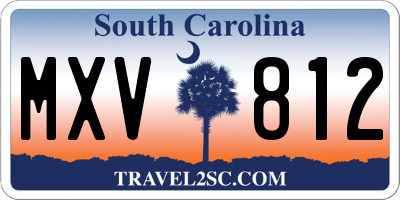 SC license plate MXV812