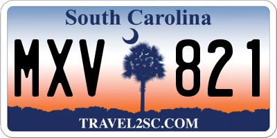 SC license plate MXV821