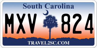 SC license plate MXV824
