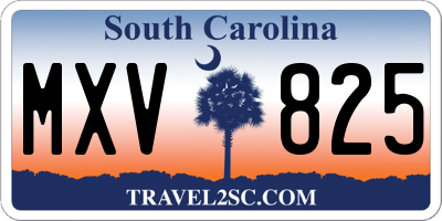 SC license plate MXV825