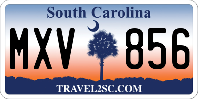 SC license plate MXV856
