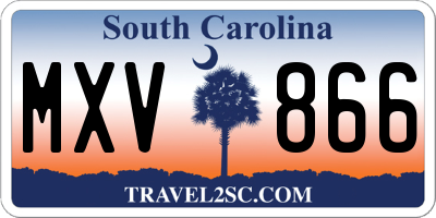 SC license plate MXV866