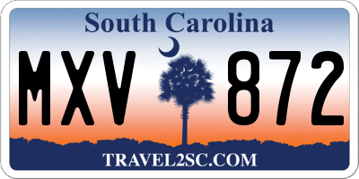 SC license plate MXV872