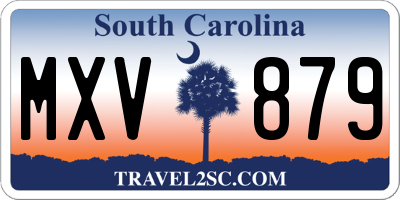 SC license plate MXV879