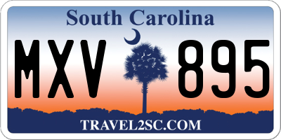 SC license plate MXV895