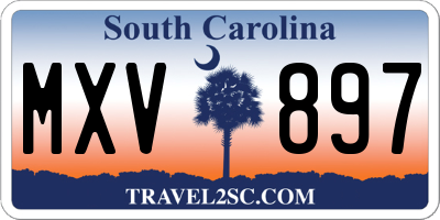 SC license plate MXV897