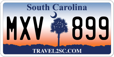 SC license plate MXV899
