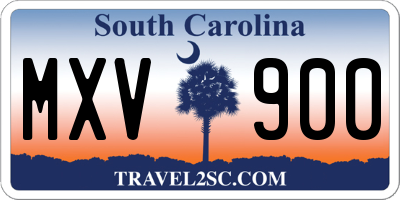 SC license plate MXV900