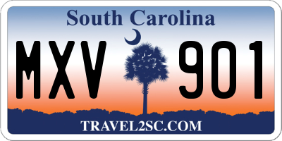 SC license plate MXV901