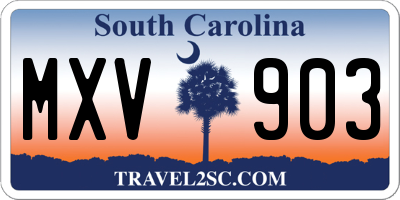 SC license plate MXV903