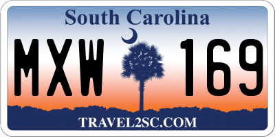 SC license plate MXW169