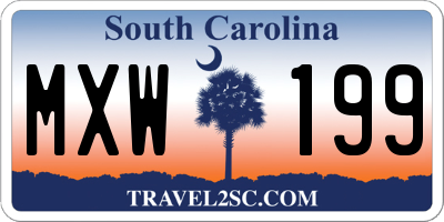 SC license plate MXW199
