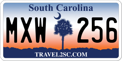 SC license plate MXW256
