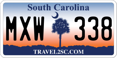 SC license plate MXW338