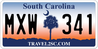 SC license plate MXW341