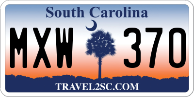 SC license plate MXW370