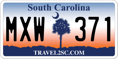 SC license plate MXW371