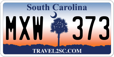 SC license plate MXW373