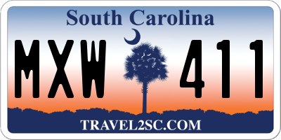 SC license plate MXW411