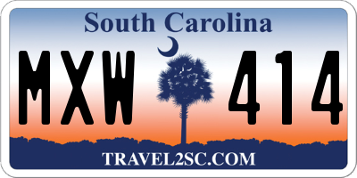 SC license plate MXW414