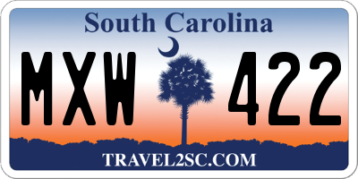 SC license plate MXW422