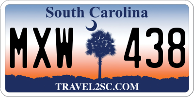 SC license plate MXW438