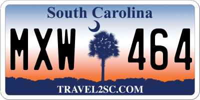 SC license plate MXW464