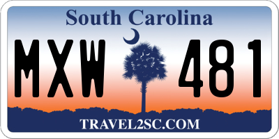 SC license plate MXW481