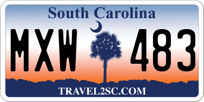 SC license plate MXW483