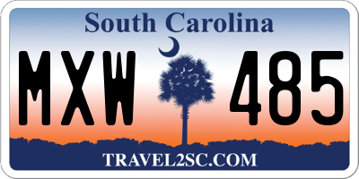 SC license plate MXW485