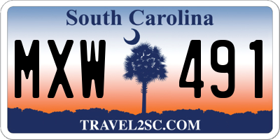 SC license plate MXW491