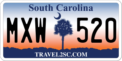 SC license plate MXW520