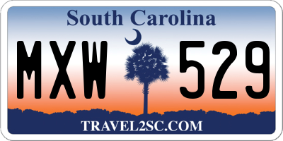 SC license plate MXW529