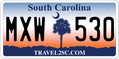 SC license plate MXW530